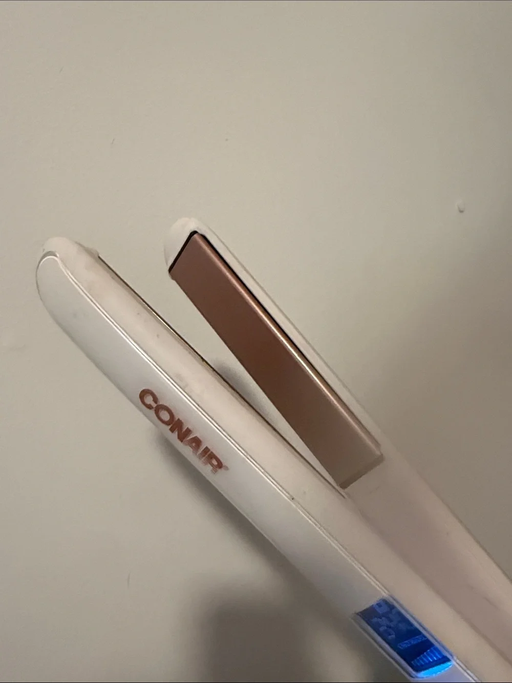 Conair White Ceramic Hair Straightener with Digital Display